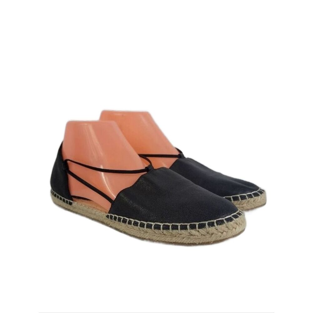 Eileen Fisher Lee Espadrille Black Flat Women's Shoes.